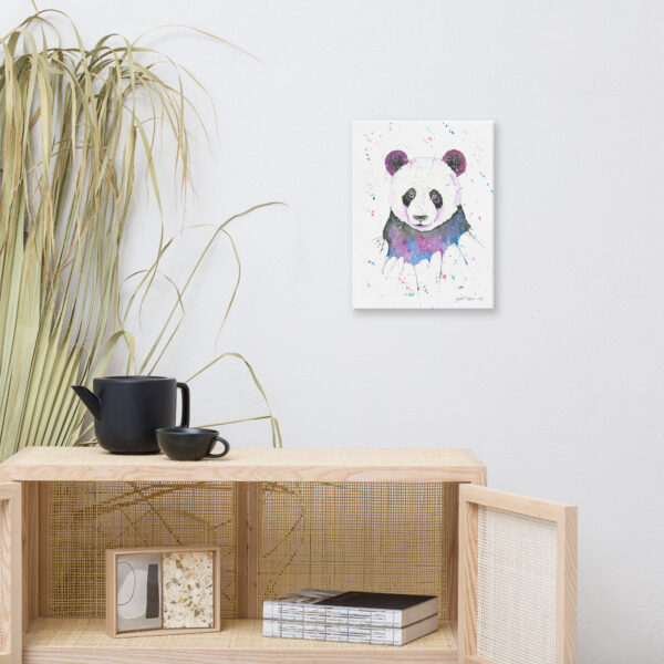 panda wall art on stretched canvas