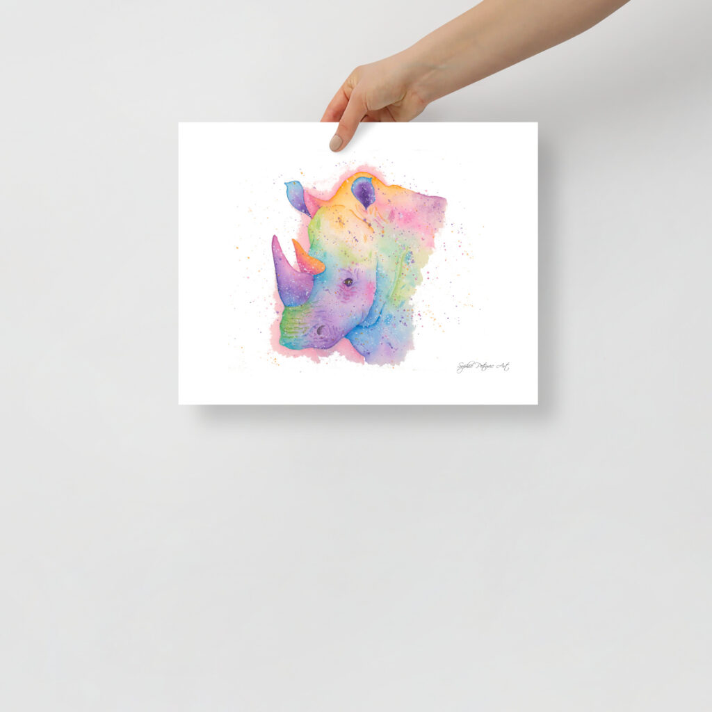 Rupert The Rhino Art Print