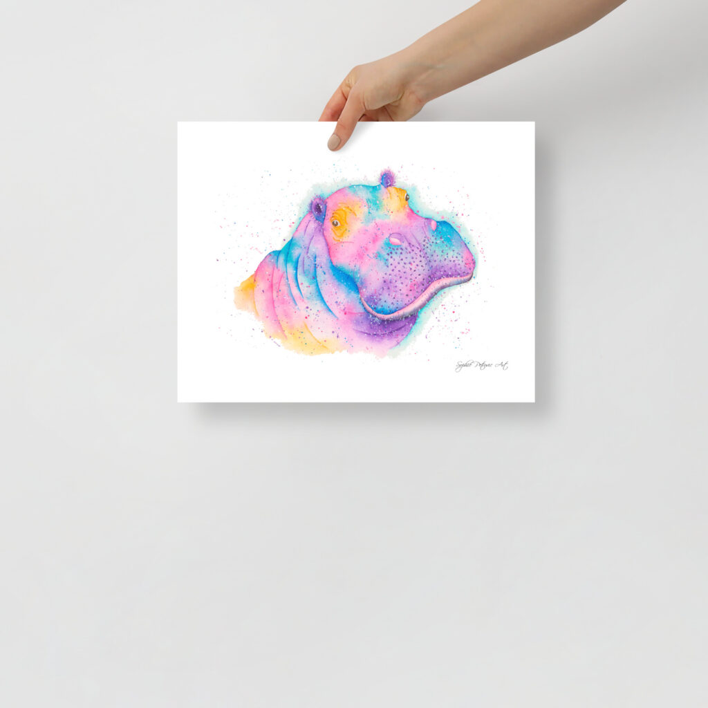 Henry The Hippo Art Print
