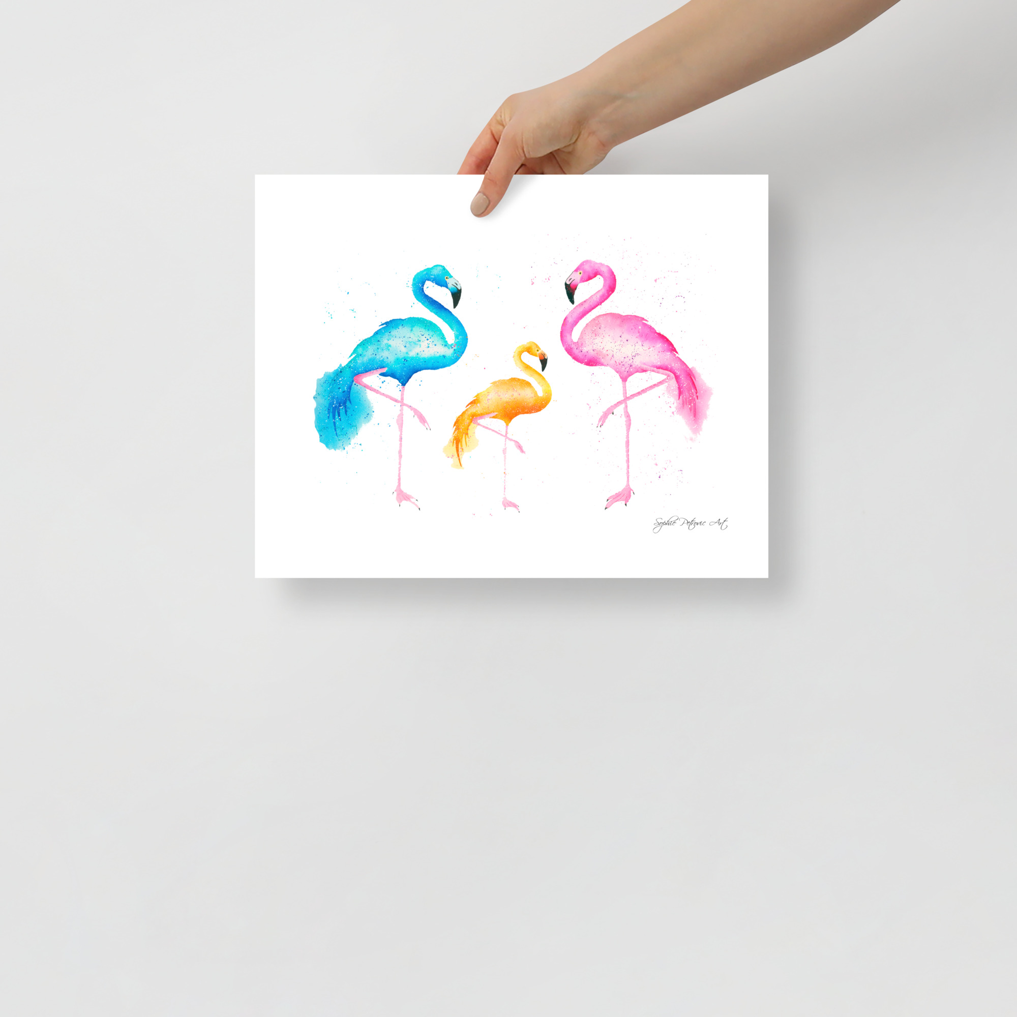 Flamingos Art Print
