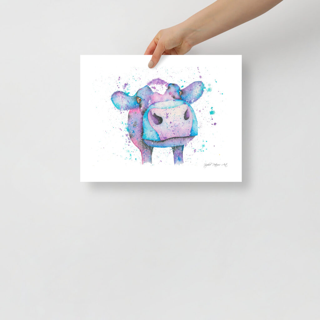 Clare The Cow Art Print