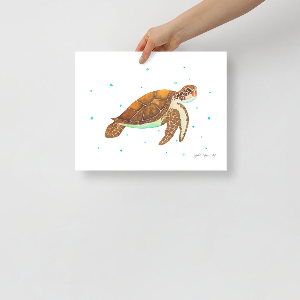 Tom The Turtle Art Print