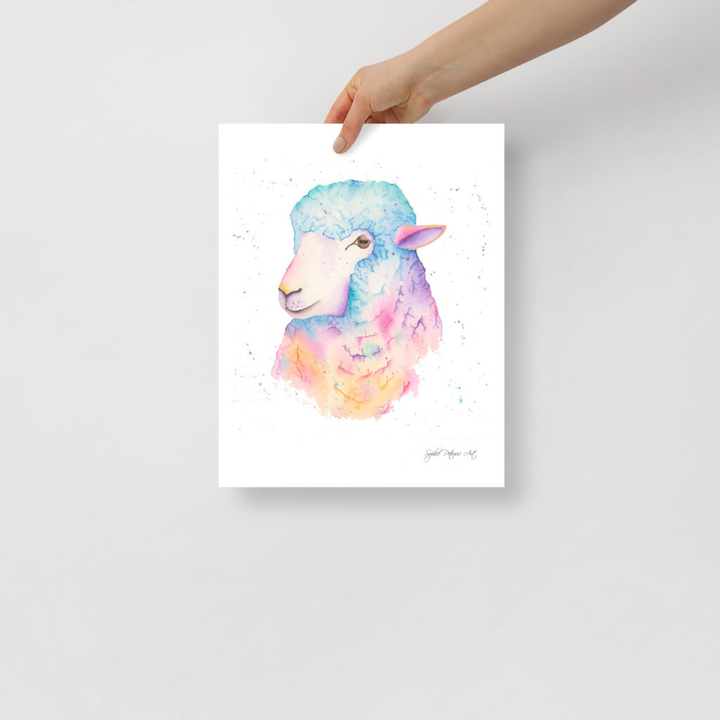 Sarah The Sheep Art Print