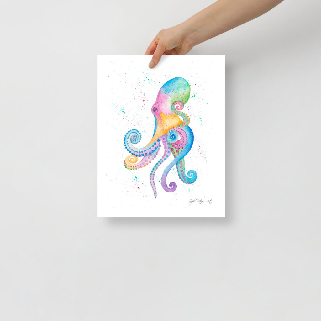 Opal The Octopus Art Print