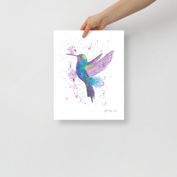 Hattie The Humming Bird Art Print