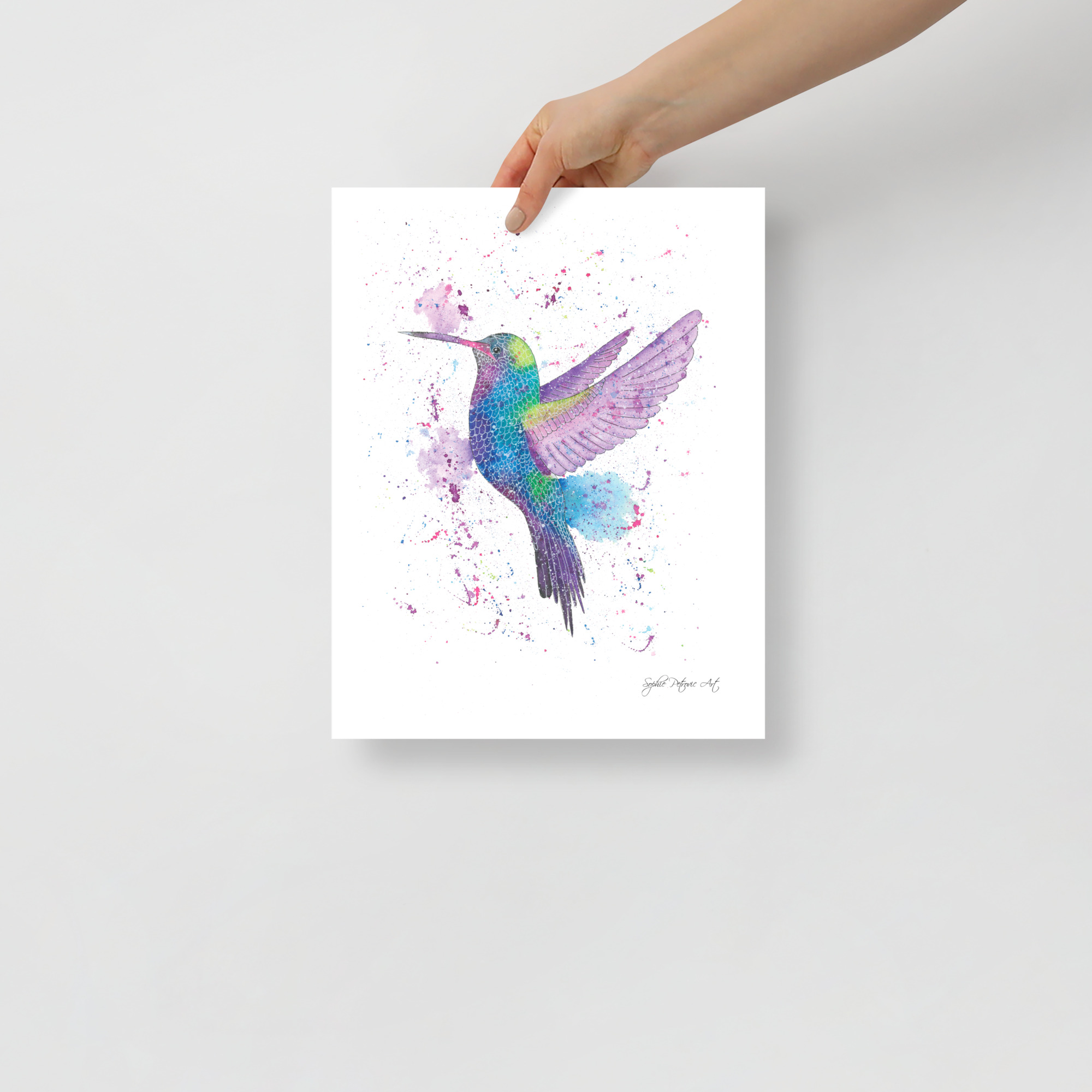 Hattie The Humming Bird Art Print