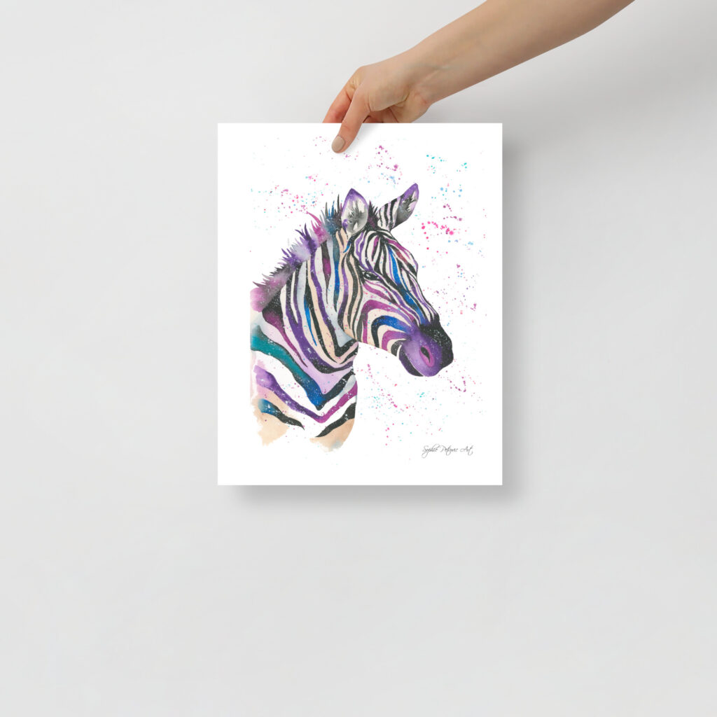 Zoe The Zebra Art Print