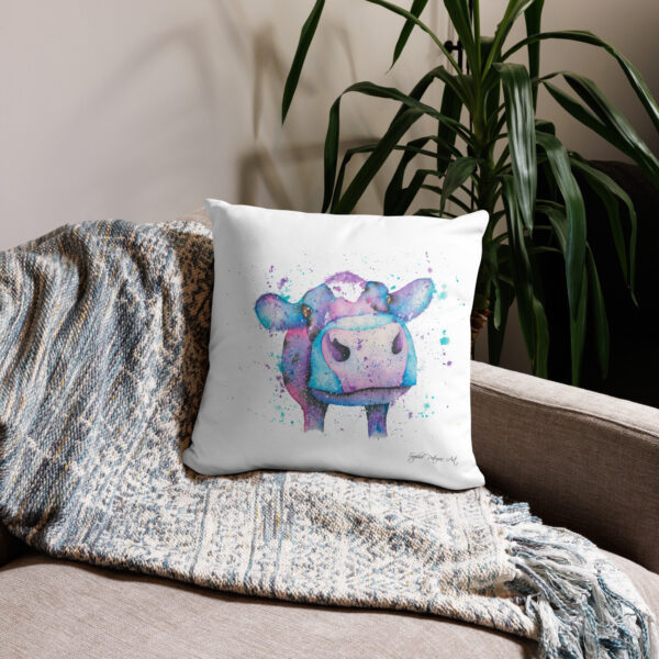 Hand painted watercolour cow illustration by Sophie Petrovic