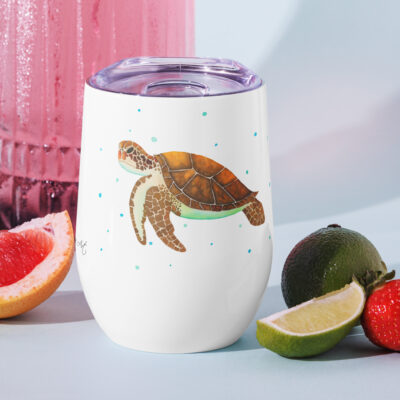 Tom The Turtle Wine tumbler