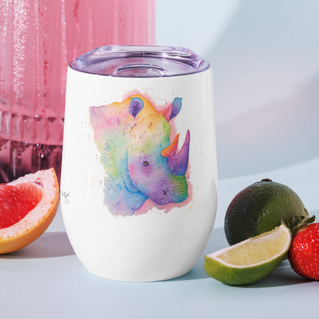 Rupert The Rhino Wine tumbler