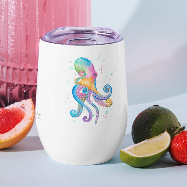 Opal The Octopus Wine tumbler