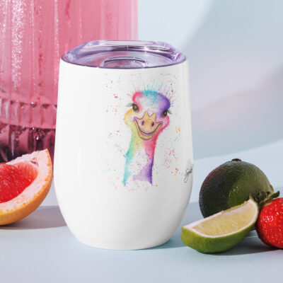 Emma The Ostrich Wine tumbler