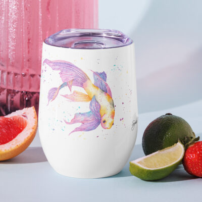 Koi Fish Wine tumbler