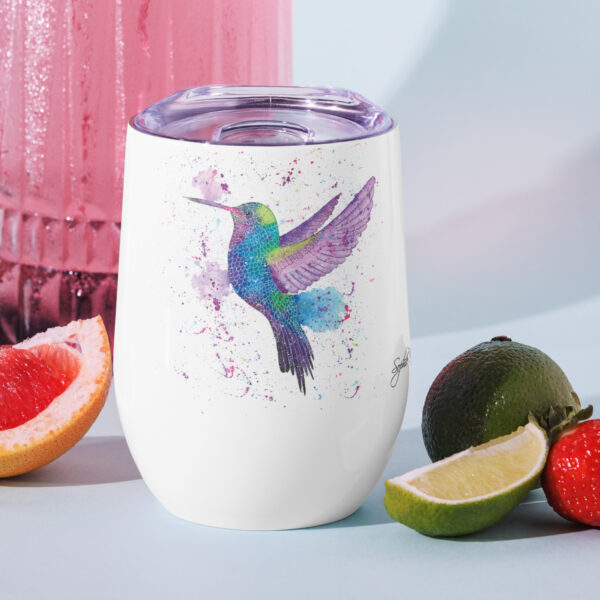 Hattie The Humming Bird Wine tumbler