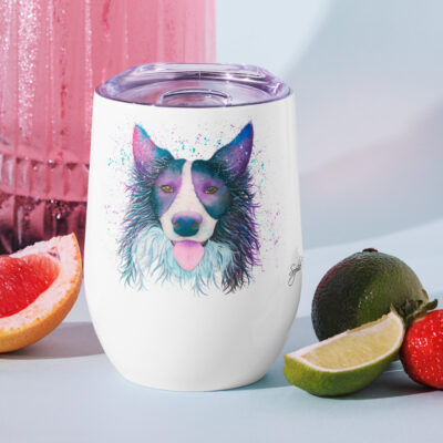 Pepper The Collie Wine tumbler