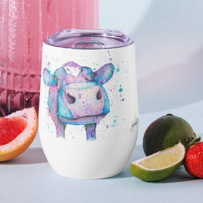Clare The Cow Wine tumbler