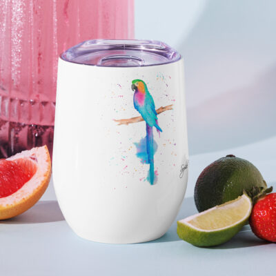 Pippa The Parrot Wine tumbler