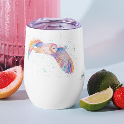 Barn Owl Wine tumbler